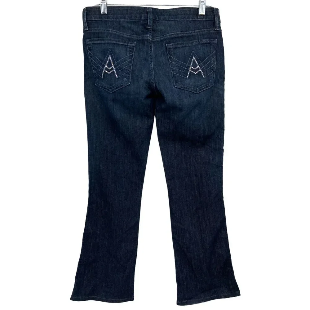 Seven For All Mankind Jeans , A Monogram‎ Jeweled Pocket, Bootcut, size 28